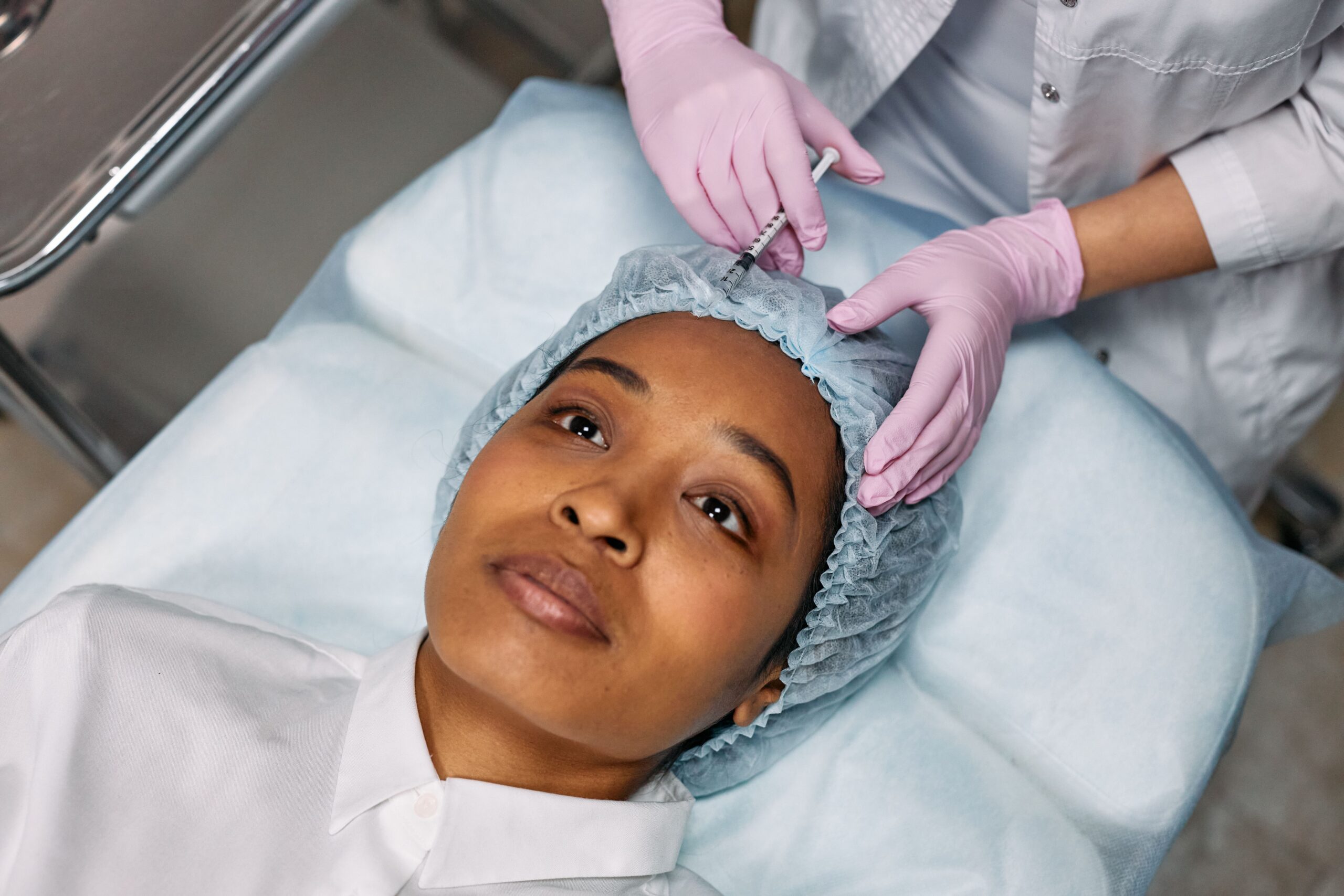 Med spa patient getting injection
