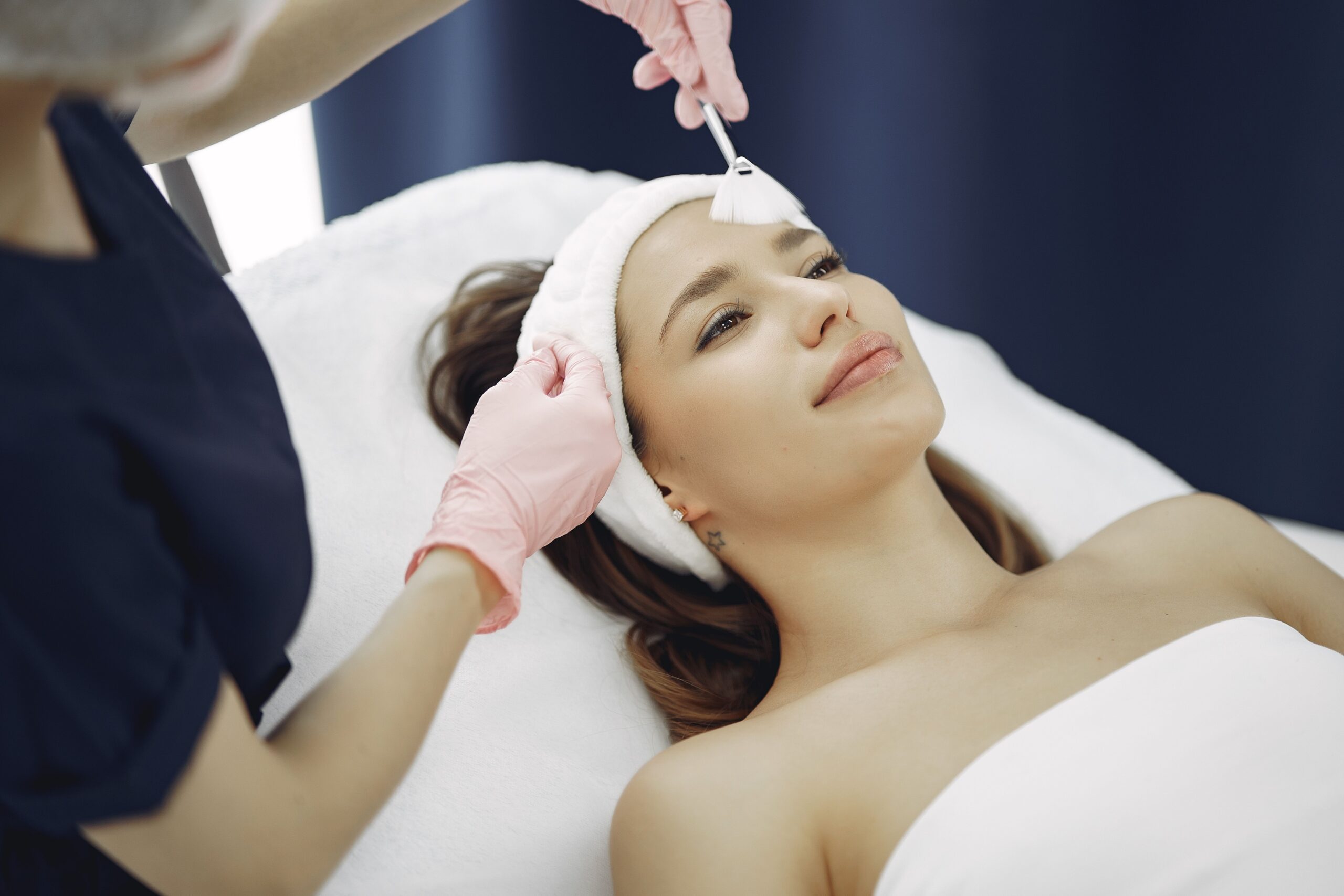 Woman receiving med spa treatment